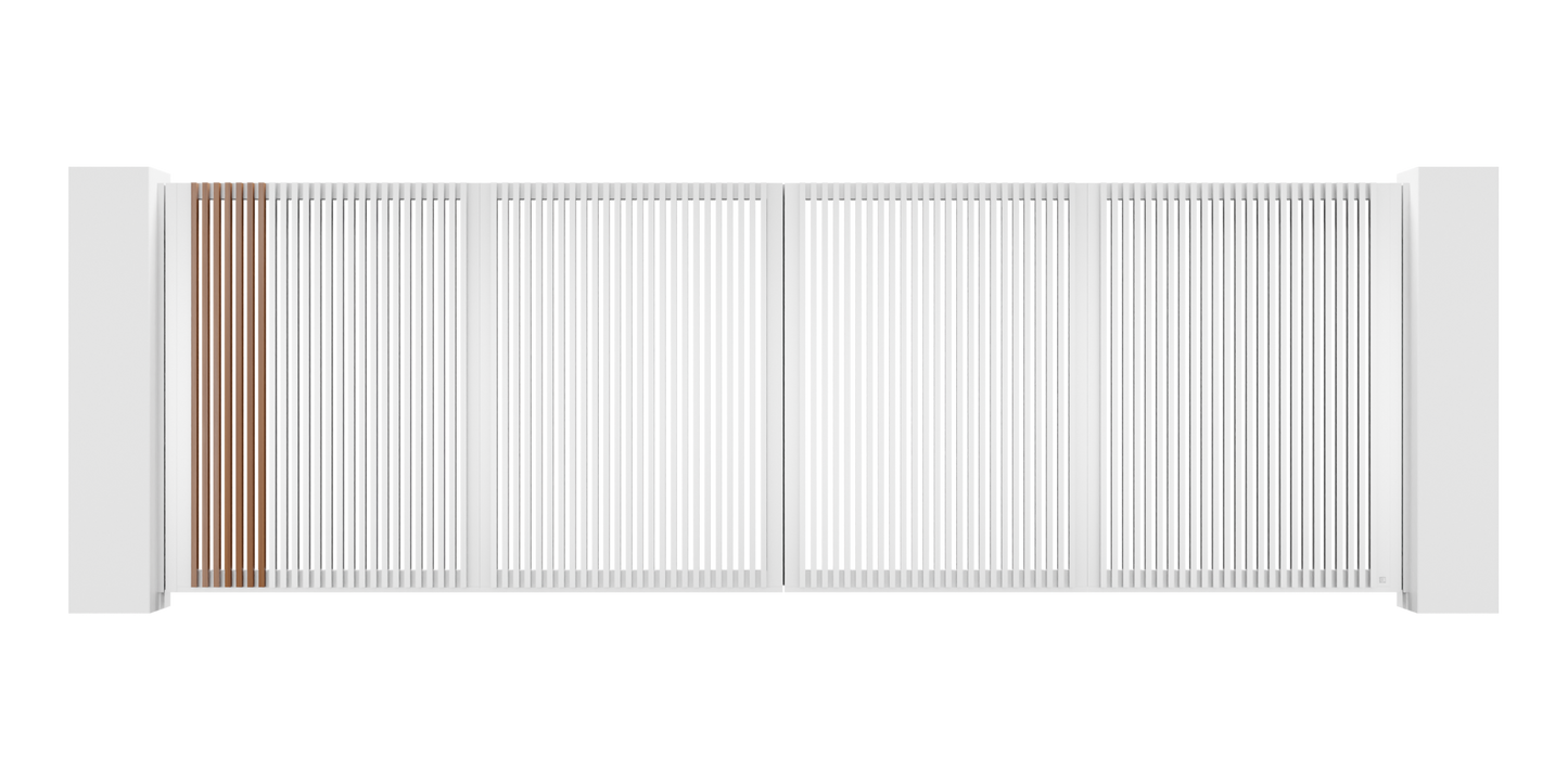 Extruded Design Trackless Folding Gate