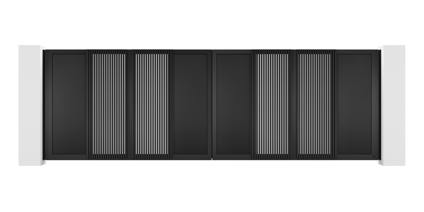 Extruded Design Trackless Folding Gate (With Small Door)