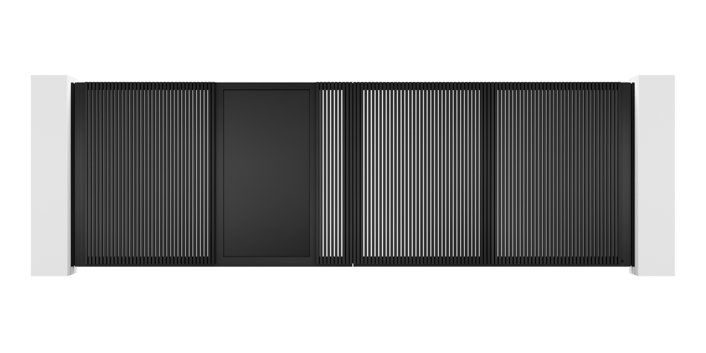 Extruded Design Trackless Folding Gate (With Small Door)