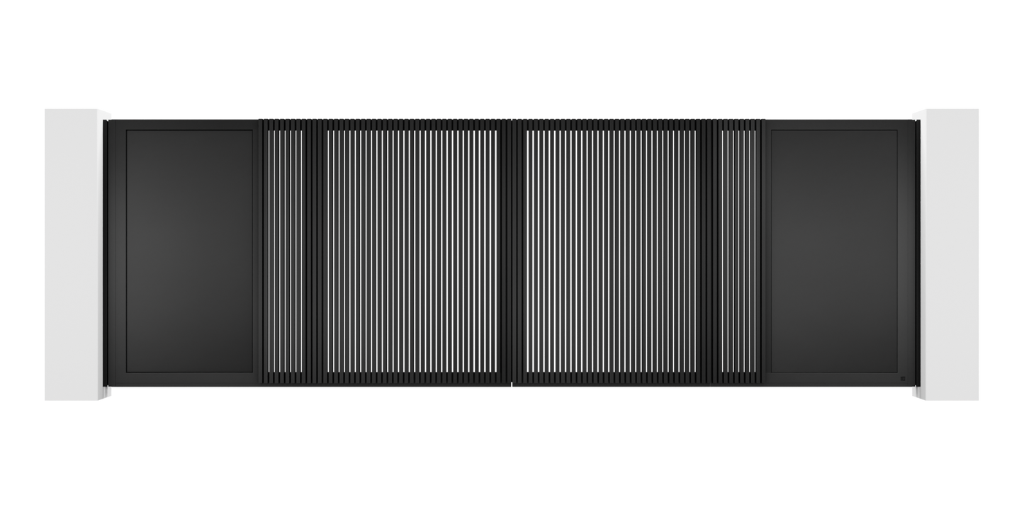 Extruded Design Trackless Folding Gate (With Small Door)