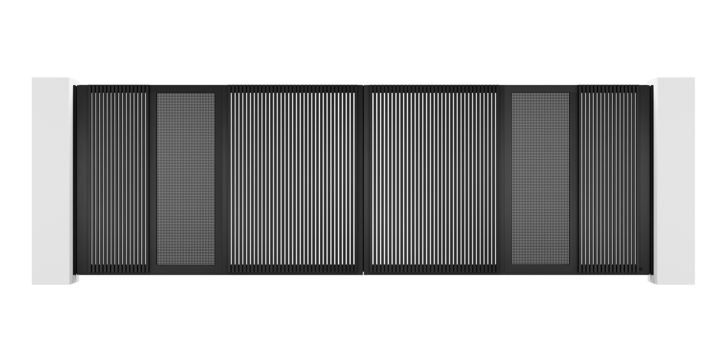 Extruded Design Trackless Folding Gate (With Small Door)