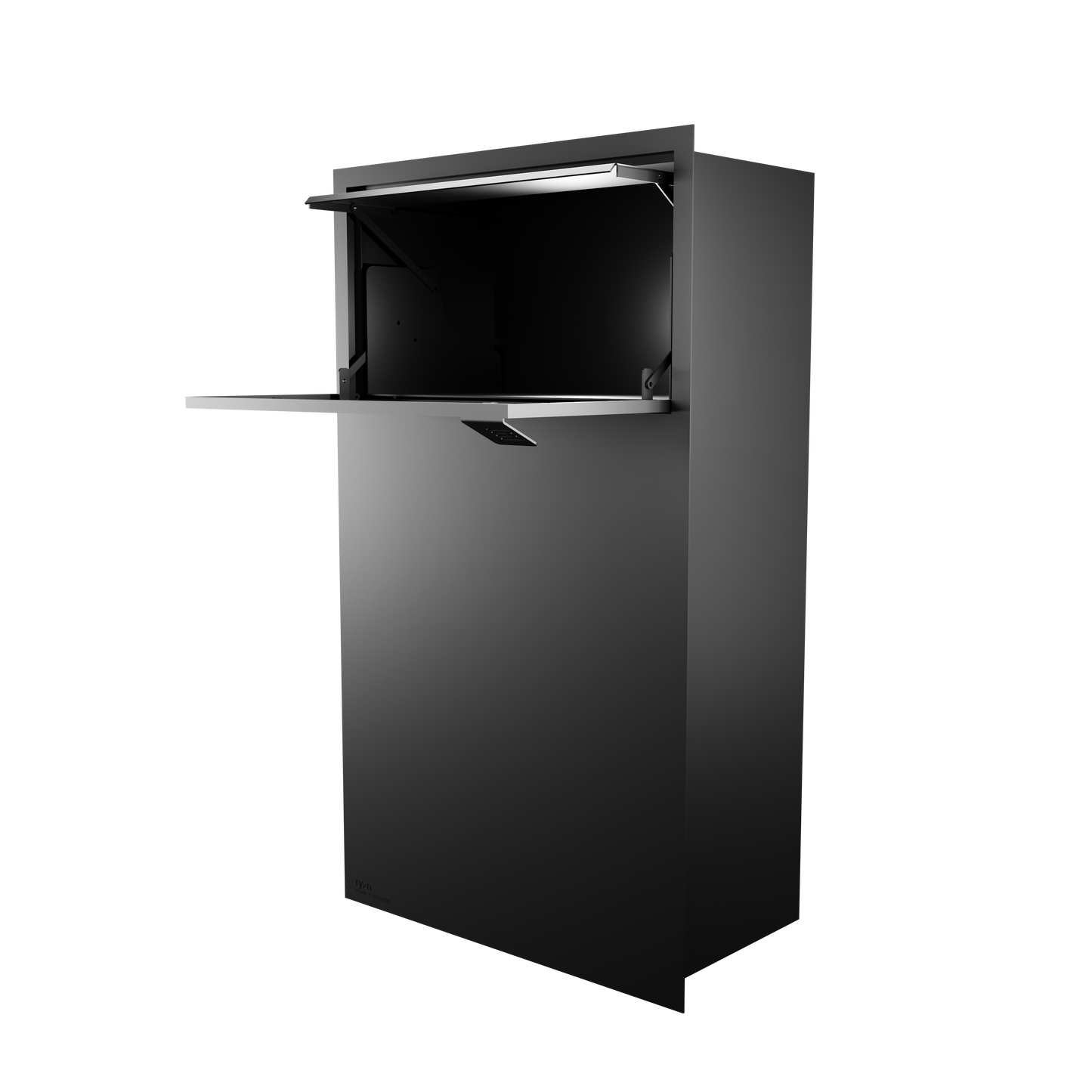 Anti Theft Parcel Box with Mail Flap (Black)