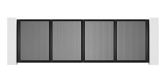 Extruded Design Trackless Folding Gate