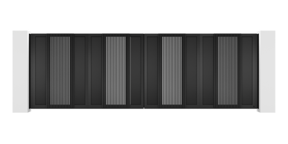 Extruded Design Trackless Folding Gate