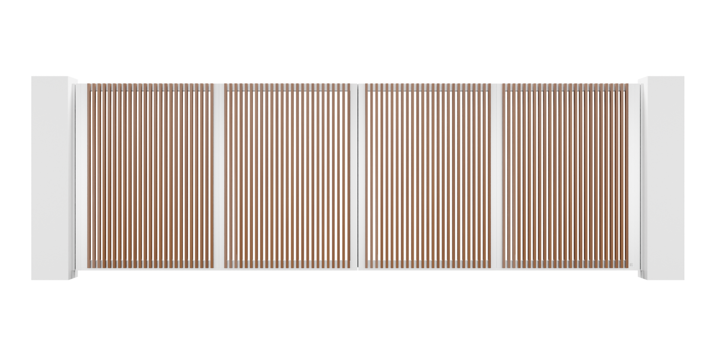 Extruded Design Trackless Folding Gate