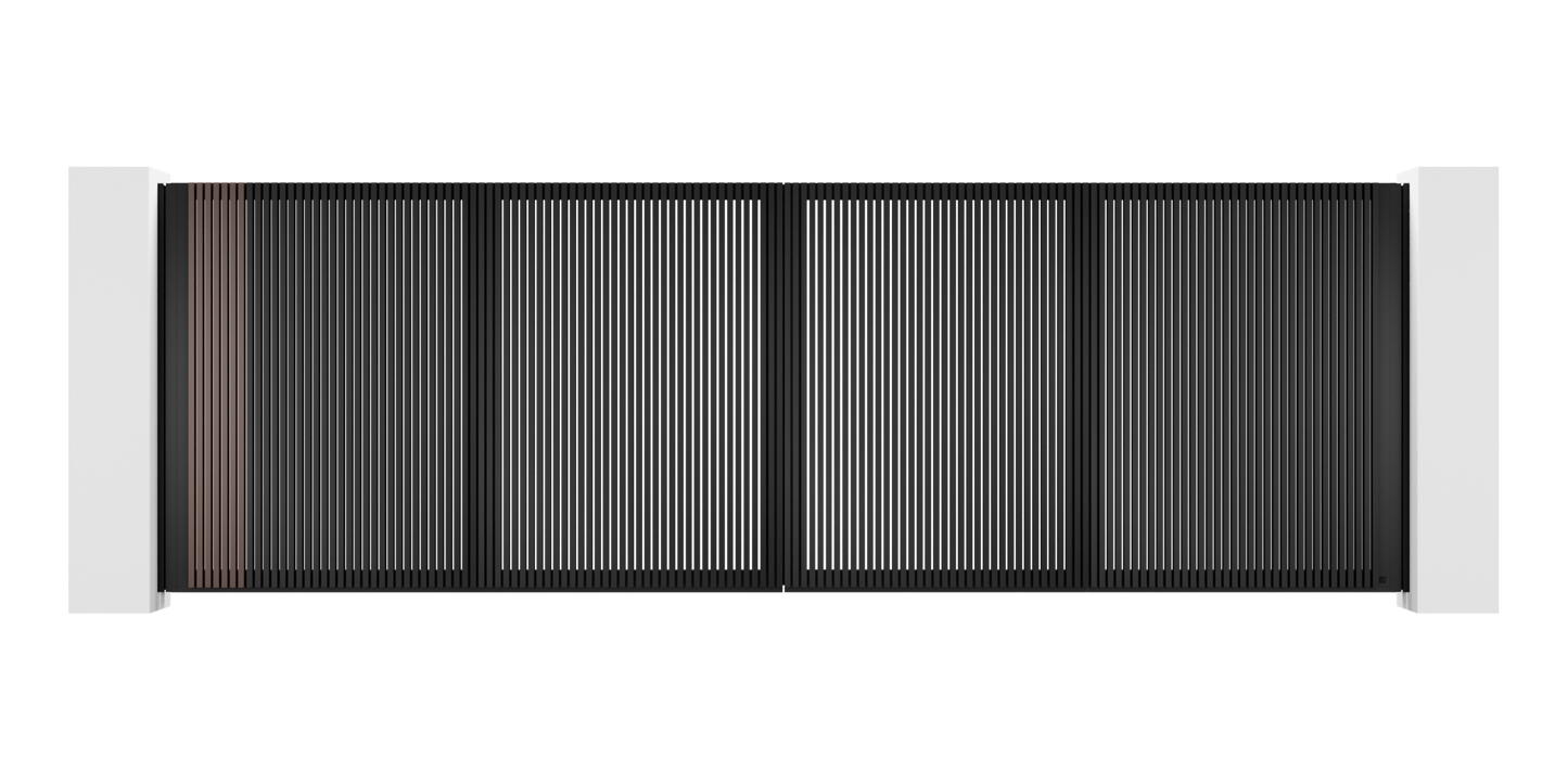 Extruded Design Trackless Folding Gate