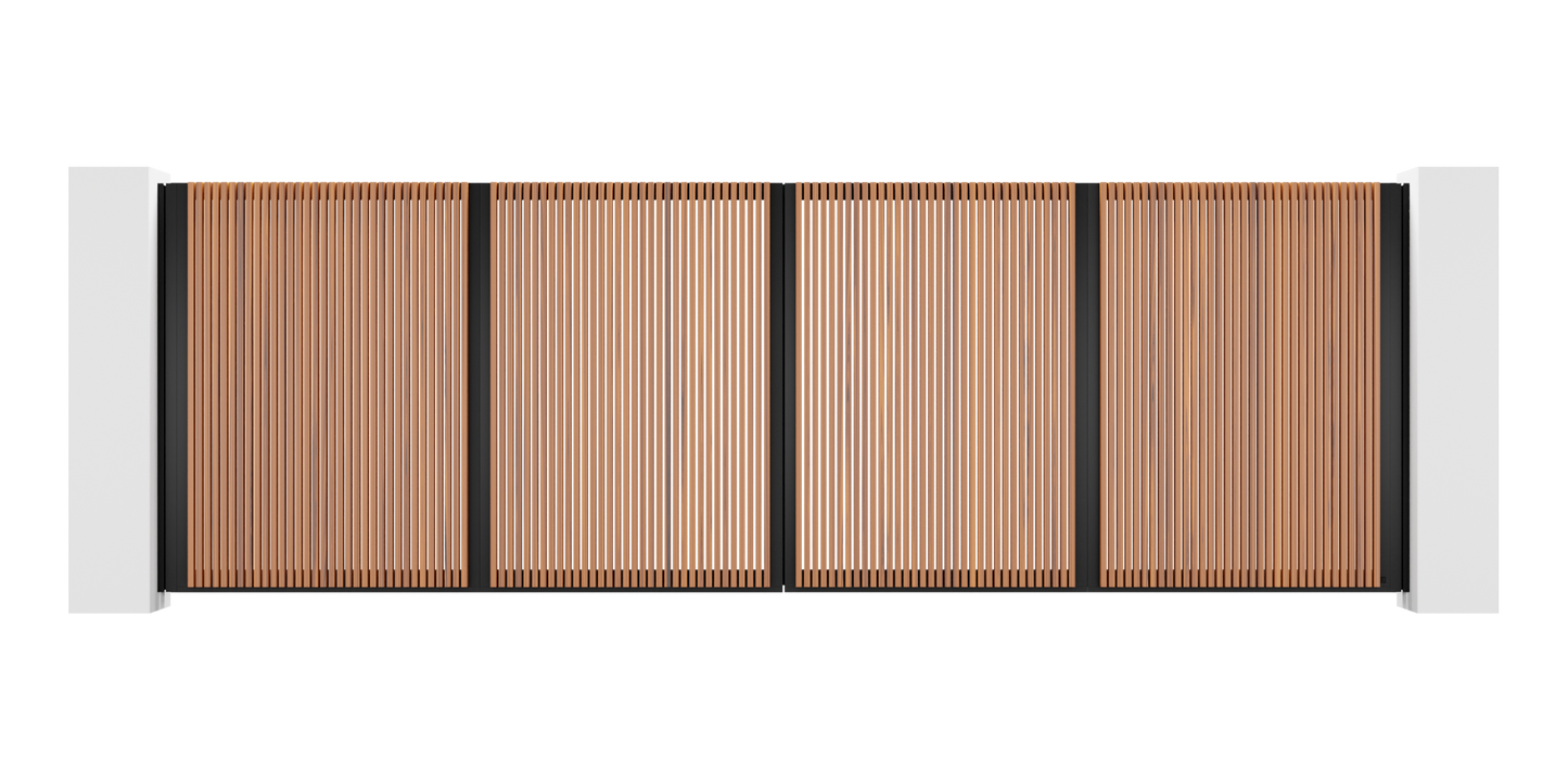 Extruded Design Trackless Folding Gate