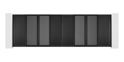 Extruded Design Trackless Folding Gate (With Small Door)