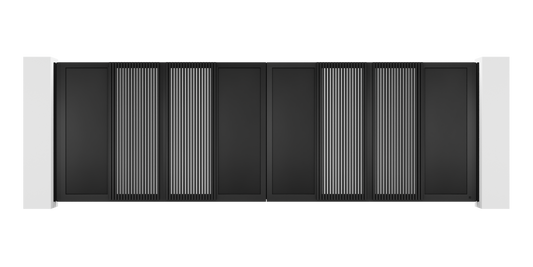 Extruded Design Trackless Folding Gate (With Small Door)