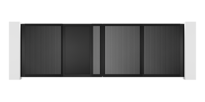 Extruded Design Trackless Folding Gate (With Small Door)