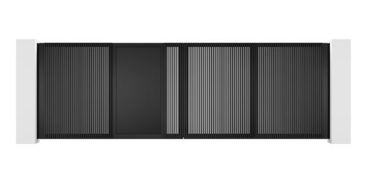 Extruded Design Trackless Folding Gate (With Small Door)