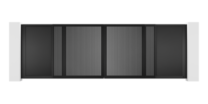 Extruded Design Trackless Folding Gate (With Small Door)