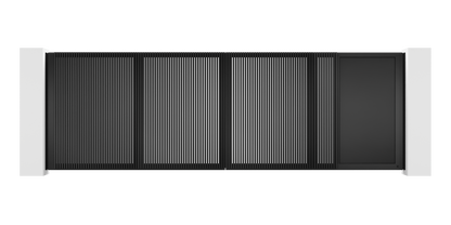 Extruded Design Trackless Folding Gate (With Small Door)