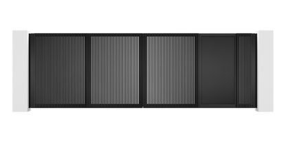 Extruded Design Trackless Folding Gate (With Small Door)