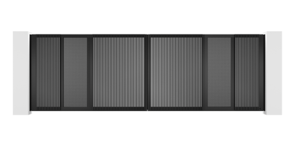 Extruded Design Trackless Folding Gate (With Small Door)
