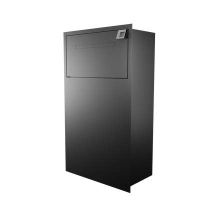 Anti Theft Parcel Box with Mail Flap (Black)