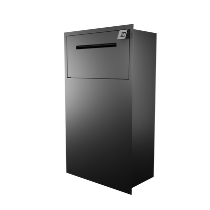 Anti Theft Parcel Box with Mail Flap (Black)