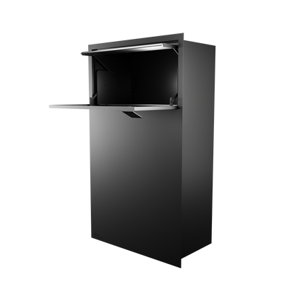 Anti Theft Parcel Box with Mail Flap (Black)