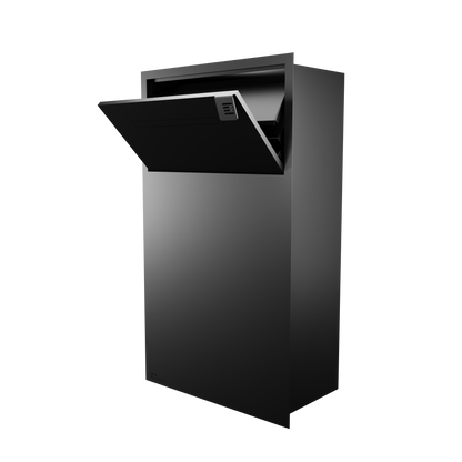 Anti Theft Parcel Box with Mail Flap (Black)