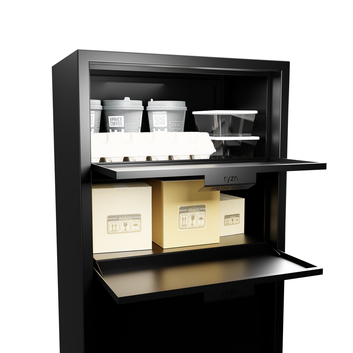 Food and Parcel Enclosure with Mail Flap (Black) – ryzn